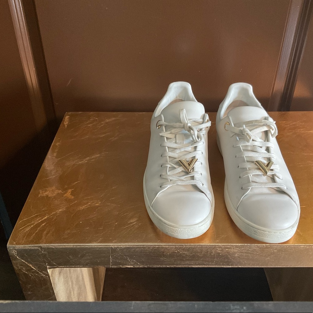 White LV sneakers